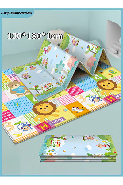 HQ-GAMING Foldable Double Sided Baby Play Mat, Waterproof Non-Slip Foam Crawl...