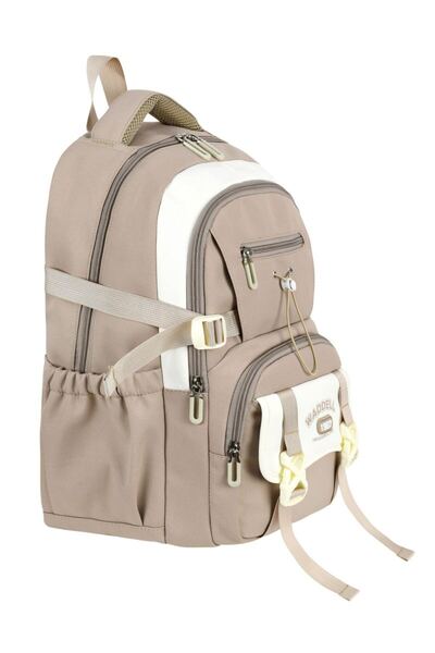 Waddell Imported Orthopedic Backpack 26912 Primary School Middle School Bag Beige (with Pen Holder Gift)