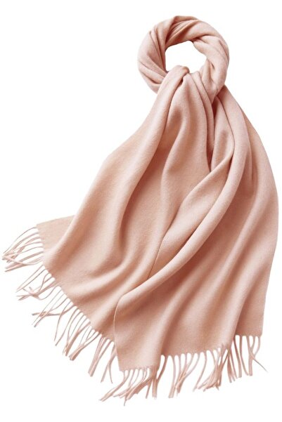 STARSTAR Women's navy scarf 32x180cm cashmere-soft tassel warm.