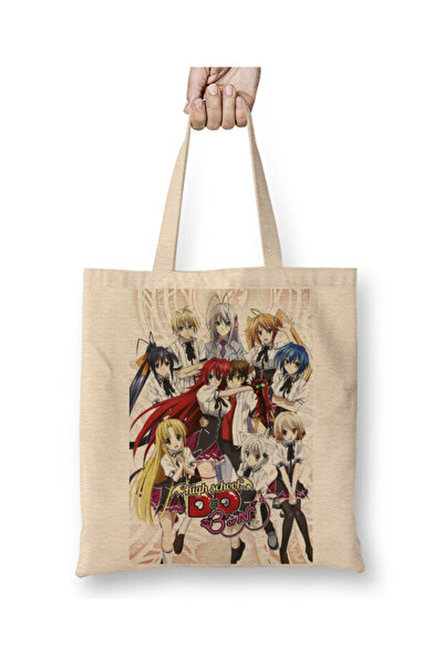 Toyaso High School Dxd Anime Poster White Tote Bag Long Handle Shopping Bag B...
