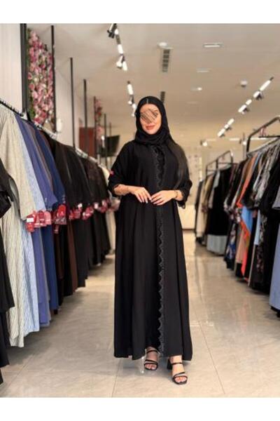dar laha abaya Abaya D 5107 - with royal crepe fabric with lace on the collar...