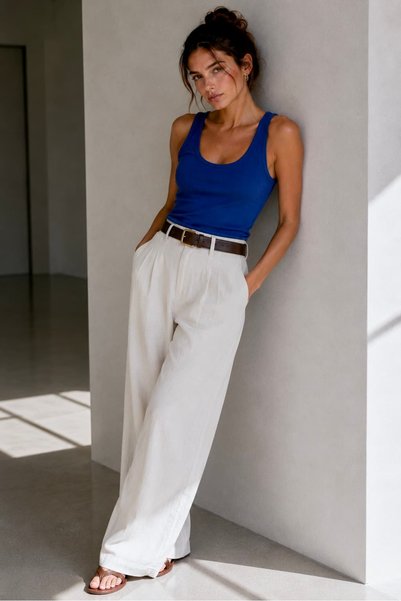 bb butik basic Tricou de bază cu bretele groase Soft Touch MD3536