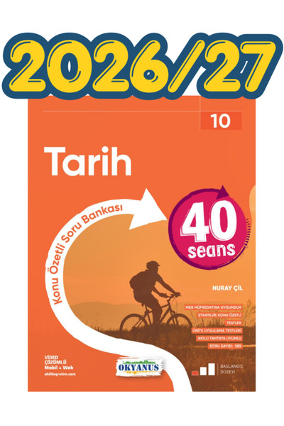 Okyanus Yayıncılık Okyanus 10.Sınıf 40 Seans Tarih Soru Bankası 2026-2027 Yen...