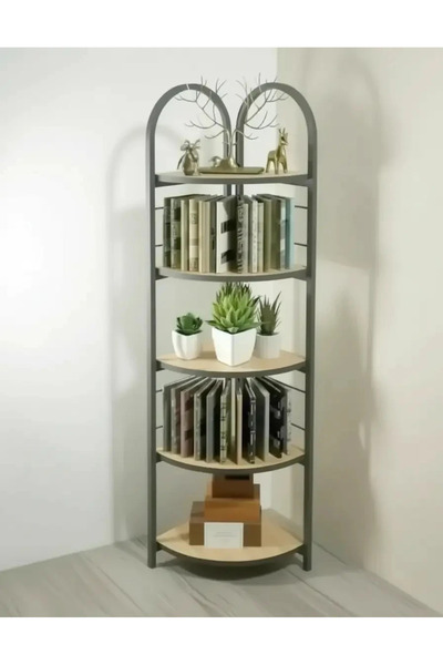 TreeAndTech Likya 5 Raflı Köşe Kitaplık