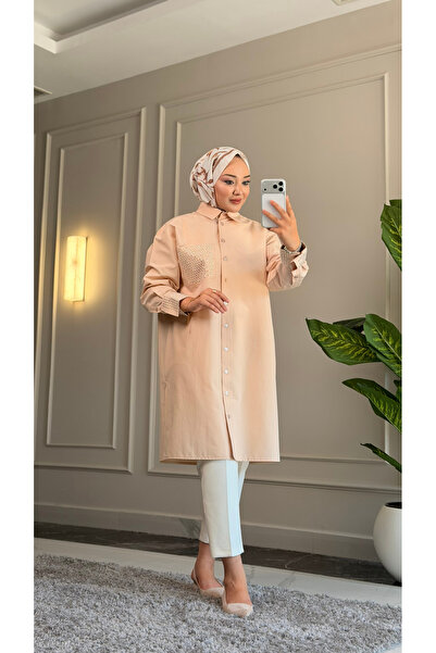 Suede Style 6594 - Stylish Comfortable Sleeve Cuff and Pocket Stone Detailed ...