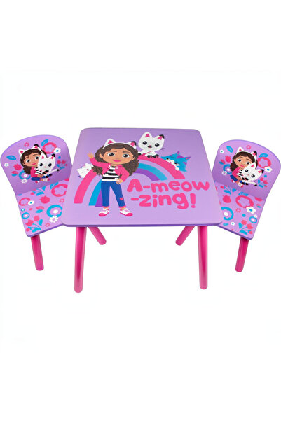 Gabby's Dollhouse Set masă și scaune pentru copii, multicolor,