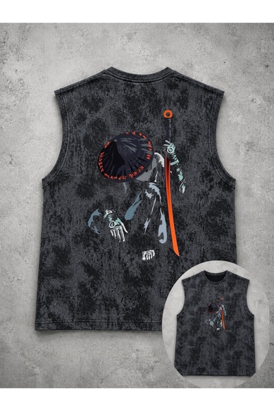 classy moda Unisex Μαύρο Αθλητικό Φανελάκι με Εκτύπωση Χαρακτήρων Anime στην ...