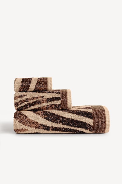 CEMETEKS Pluma Yarn Dyed 3-Piece Towel Set Caramel
