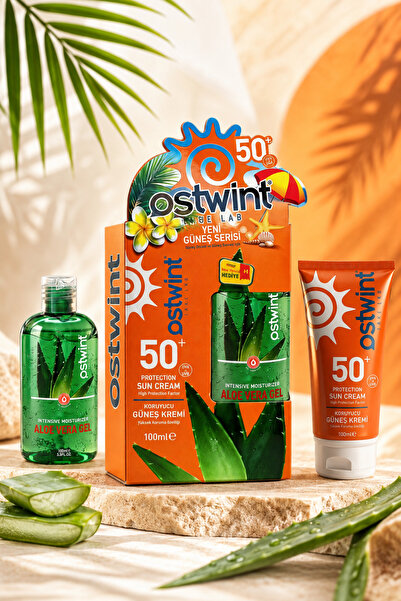 JASPER Güneş Kremi Ve Yoğun Nemlendirici Aloe Vera Jel Set, E Vitaminli, Spf ...