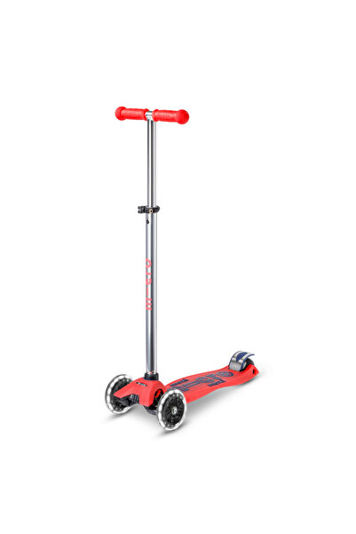 MICRO SCOOTERS ΜΙΚΡΟ ΜΑΞΙ ΝΤΕΛΟΥΞ ΦΩΤΙΖΟΜΕΝΗ ΑΥΡΑ LED ΚΟΡΑΛΙ ΚΟΚΚΙΝΟ MMD368
