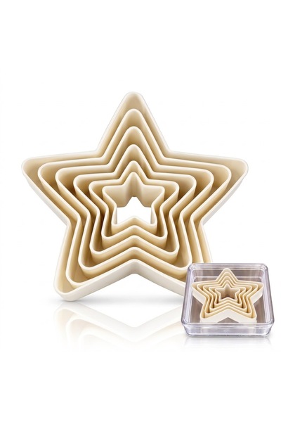 pratikpastacılık Volovan Set Boxed Flat - Daisy/Star/Snowflake/Circle/Drop/He...