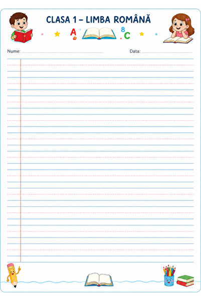 Scholl CAIET TIP 1 LIMBA ROMANA CLASA I-II 100 FILE A4