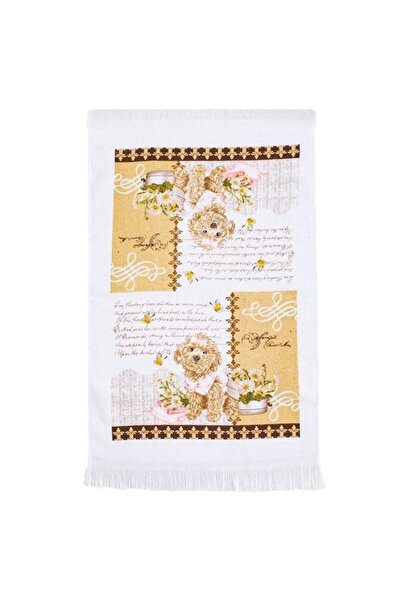 BAMI NETWORK Prosop bucatarie model caine bumbac alb 60x35cm
