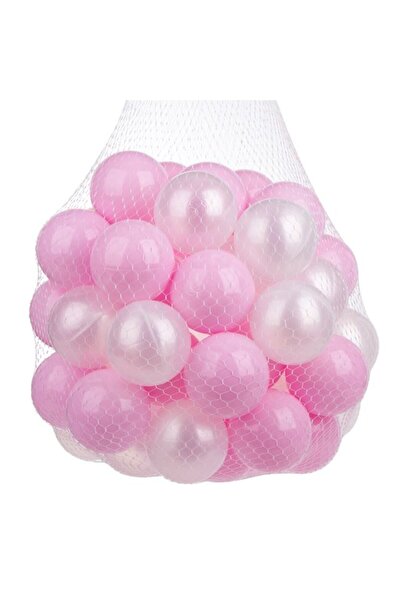 BAMI NETWORK Bile din Plastic Roz si Alb Argintiu 7cm pentru Joaca