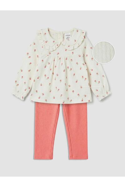 LC Waikiki Floral Baby Girl Tights Set (W6)