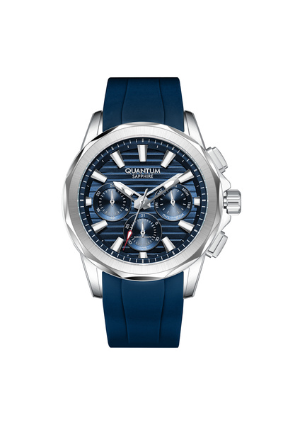Quantum Men's Analog Dark Blue Dial Watch - HNG1281.399