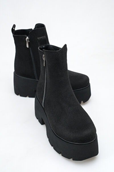 Solo Bag Women's Daily Flat Zippered Comfortable Stylish Wedge Heel Boots