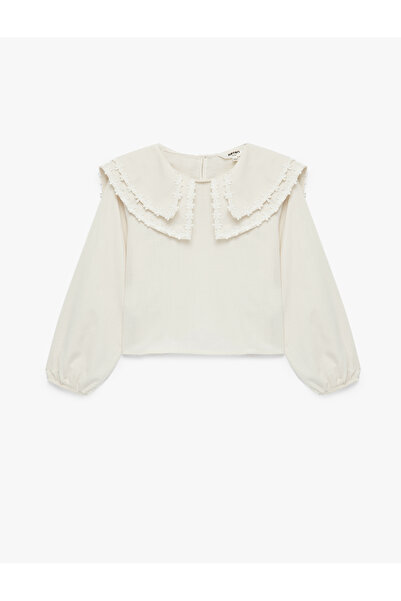 Koton Cotton Balloon Sleeve Baby Collar Blouse