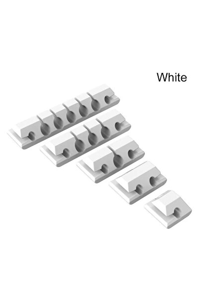 choice2 White-5pcs set Silicone USB Cable Organizer Clips in Car Home Office ...