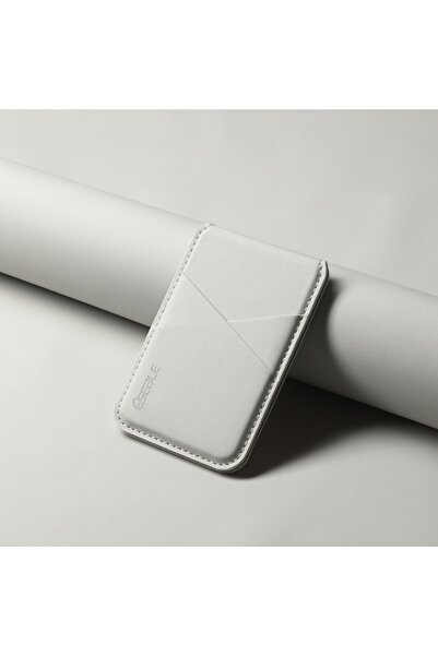 choice2 Light Gray Original Leather For Magsafe Magnetic Wallet Slot Card Hol...