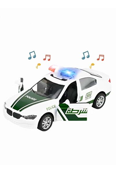 REZZOSS Dubai Police Diecast Car Model Toy with Lights & Siren Sound | Pull B...