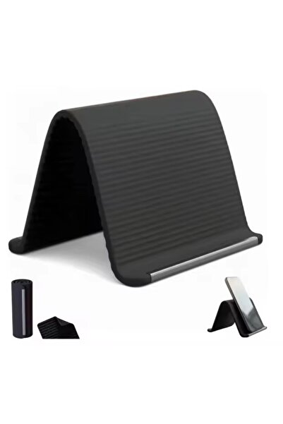 Choice1 Black Universal Foldable Flexible Silicone Phone Stand, Multi-Angle A...