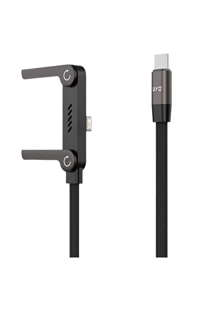 Choice Black PD Phone Charger 2 in 1 Invisibles Holder Charger Cable 240w Fas...