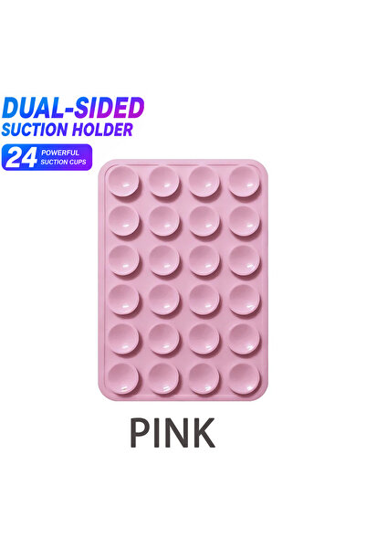 Choice11 pink Double-Sided Silicone suction cup phone holder Universal Anti S...