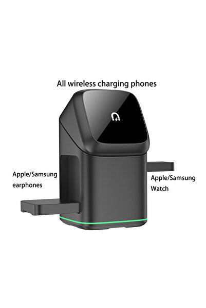 Choice4 Black - iP Samsung Praiser 25W Qi2 Foldable Touch Auto Rotation Magne...