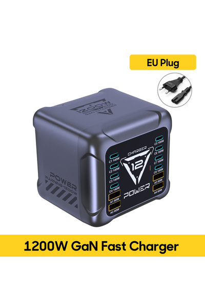 choice2 EU Plug 1200W GaN USB Type C Charger 140W 100W PD3.1 PPS QC4.0 Fast C...