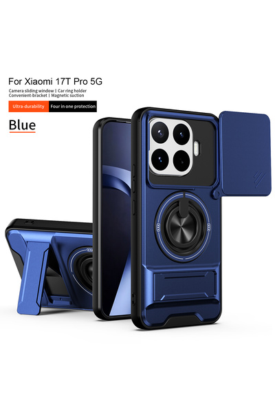 Choice3 Xiaomi 17T Blue Anti-Drop Hard Lens Slide Camera Phone Case for 15T 1...