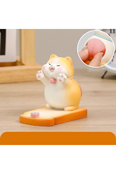 choice2 Model-2 Lucky Fortune Cat Character Model Desktop Phone Stand Cute Ki...