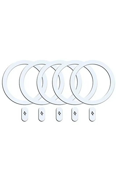 Choice4 5 White 1/5PCS Magnetic Sticker Metal Ring for Magsafe Wireless Charg...