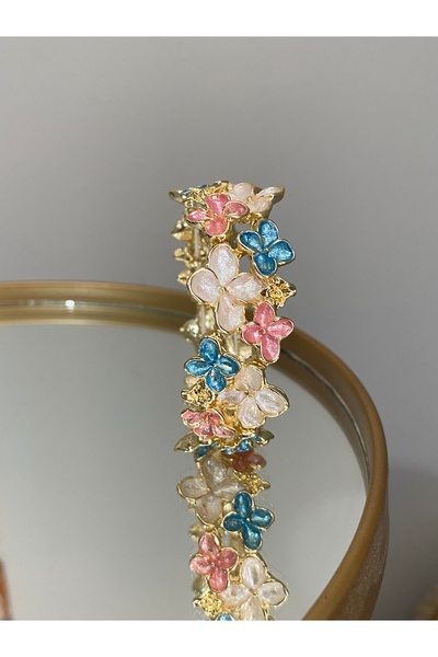 Tılsım Bijuteri Multi-Colored Floral Elastic Cast Bracelet