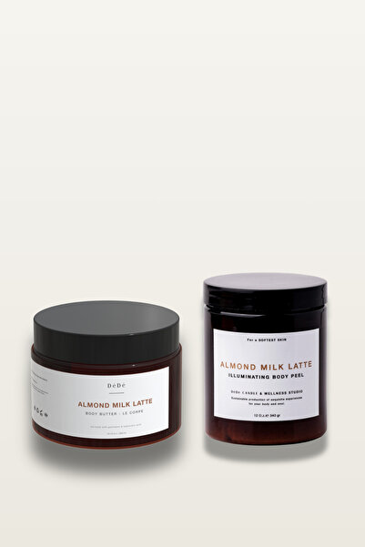 DeDe Candle & Wellness Studio Almond Milk Latte Duo - Kuru Cilt Bakım Seti