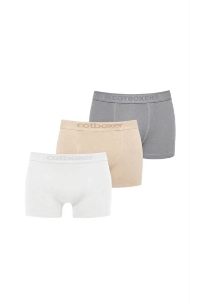 COTBOXER Classic Modal 3-Pack 3 Colors / Skin-White-Grey