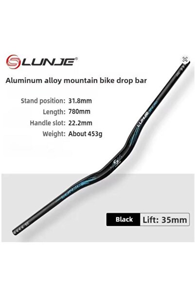 SARİSSA BİSİKLET Lunje 78 CM 35 Rise Açılı Alüminyum 31,8mm Mtb Freeride Gido...