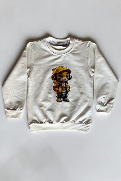 Minik Motion Set of 3 Children's Printed 2-Thread Combed Cotton Sweatshirts