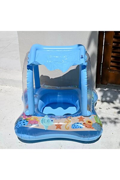 YEB 0-3 Years Old Baby Float with Seat and Canopy Baby Ring with Canopy Sea P...