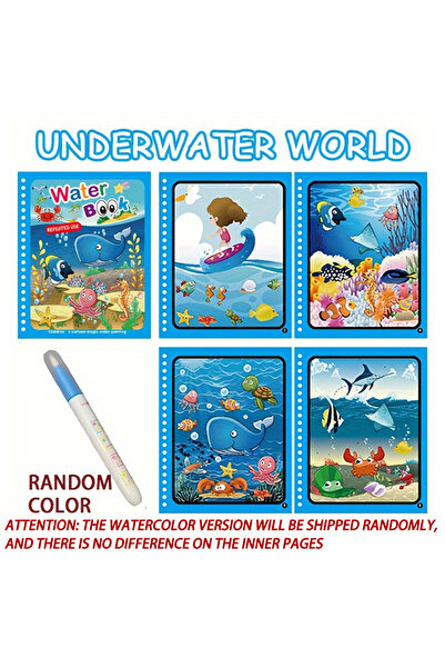 lpcbec The underwater world Magical Book Water Drawing Montessori Toys Reusab...