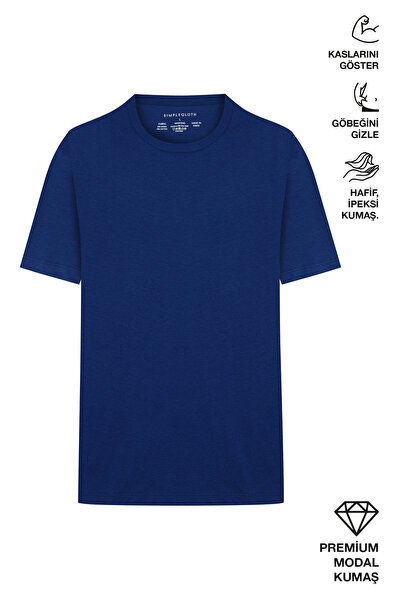 simpleQloth Bosphorus |   Premium Modal Qsimple Muscle up Fit T-Shirt – Lodos Blue