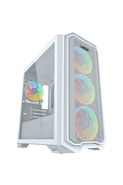 OEM Carcasă PC Mini Tower Gaming Aerisită Albă 335 mm