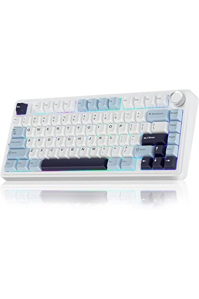 Aula Aula F75 75% Wireless Mechanical Keyboard with Hot-Swappable Switches, P...