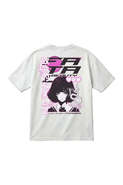 barsdepo Y2K Anime Graphic Printed Oversized Unisex T-Shirt – Japanese Text Tee