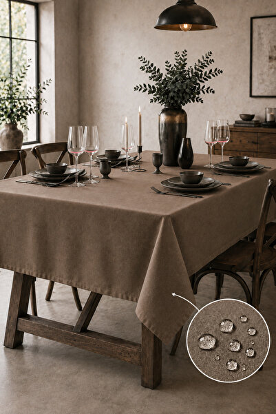 Soft Kare 1. Premium Duck Fabric Living Room and Dining Table Cover – Liquid-...