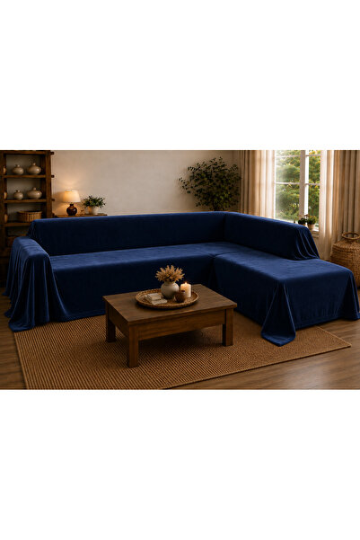 Sister Home Design 500x200 cm Husă pentru canapea de colț L, lenjerie de in, ...
