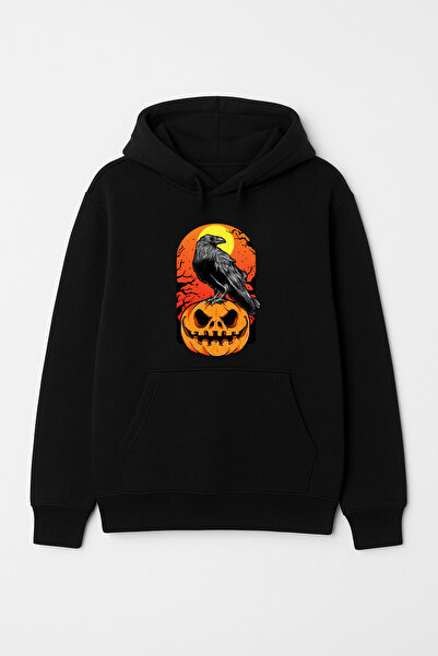 CALKARCOLLECTION Raven Pumpkin Unisex Hooded Sweatshirt (Hoodie)