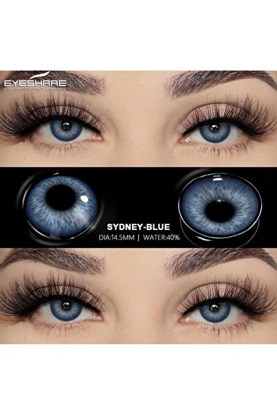 EyesPro SYDNEY BLUE doğal görünümlü mavi tonda göz lensi yıllık
