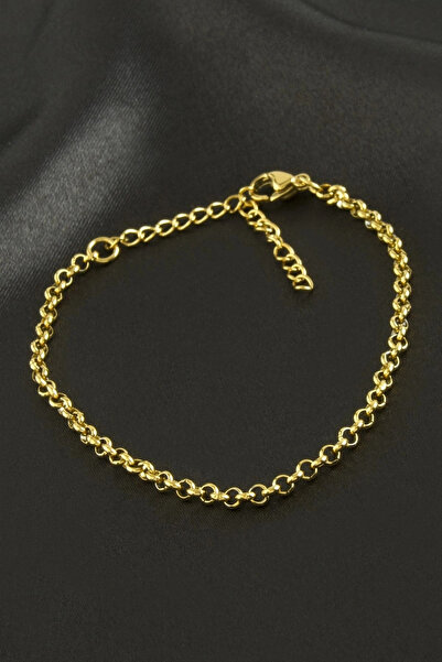 Generic Brand Reversed Flat Chain Steel Bracelet
