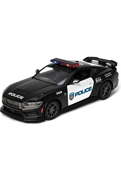 Kinsmart Çek Bırak 2024 Ford Mustang Dark Horse (Police) Polis Arabası 1:38 Ö...